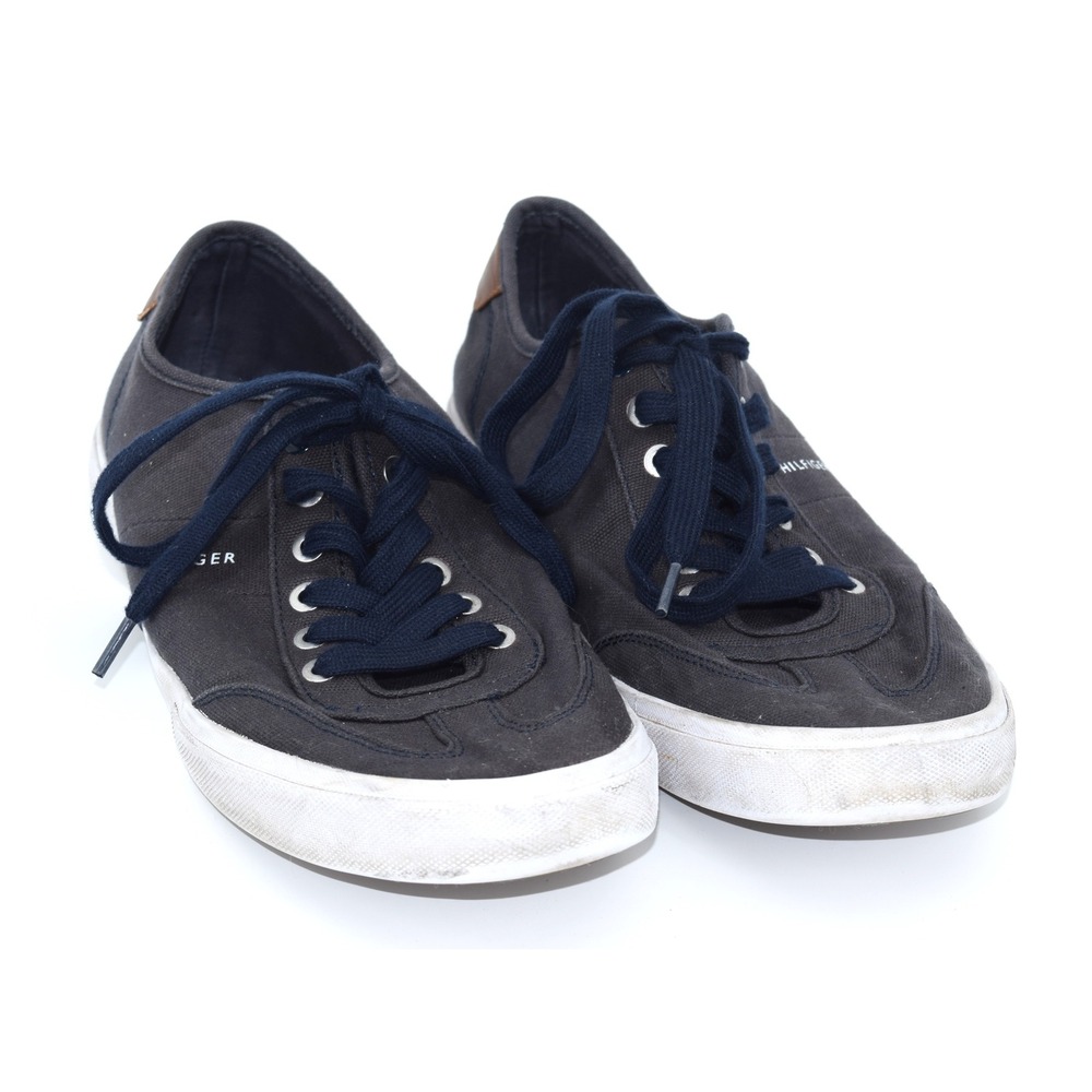 Tommy Hilfiger Sneakers Mens 12 Navy Blue Canvas Low Top Shoes